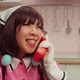 Portrait of Joyful Charming Asian Female Cosplayer Talking on Landline Phone - VideoHive Item for Sale