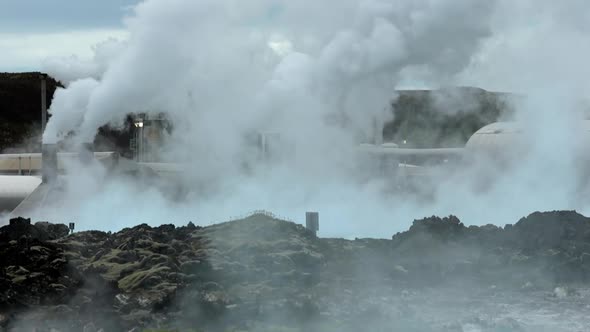 Svartsengi geothermal power plant in Iceland.