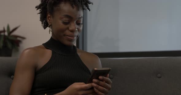 Diverse Woman Texting On Phone