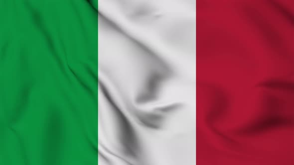 Italy flag seamless waving animation