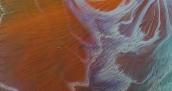 Abstract liquid macro colors moving in water creating sea waves effect.  alt