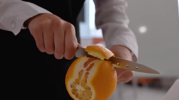 Beautiful view of sliced orange