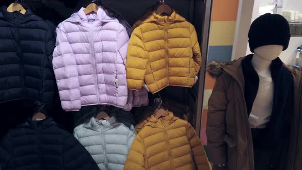 Winter Down Jackets of Different Colors