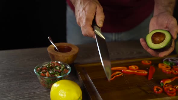 Chef Removes an Avocado Pit