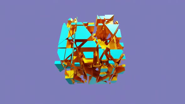 VJ Loop animation of cube destruction. 302