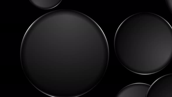 Futuristic Geometric Black Glowing Circles