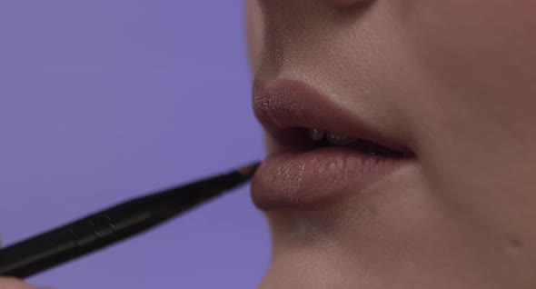 Close Up Of Lips In A Beauty Salon