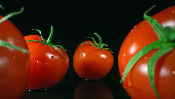 Macro Shot Of Just Washed Tomatoes alt