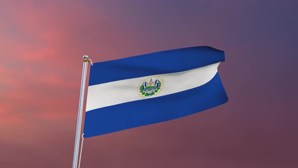 Flag Of El Salvador Waving 4k alt