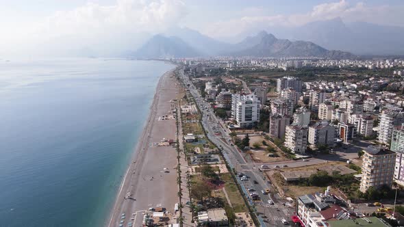 Aerial View Antalya Turkey  Resort Town Seashore alt