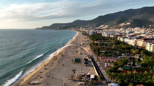 Paragliding aerial view alt