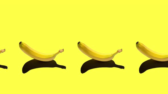 ripe yellow banana isolated on a bright background