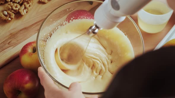 Baker Cooks Homemade Cupcake Dough.