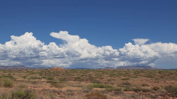 Beautiful Cumulus Clouds in Blue Sky Zoom Out Time Lapse