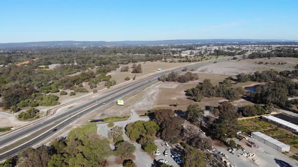 Aerial View of a Quiet Road in Australia