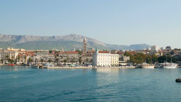 City Of Split Harbor In Croatia