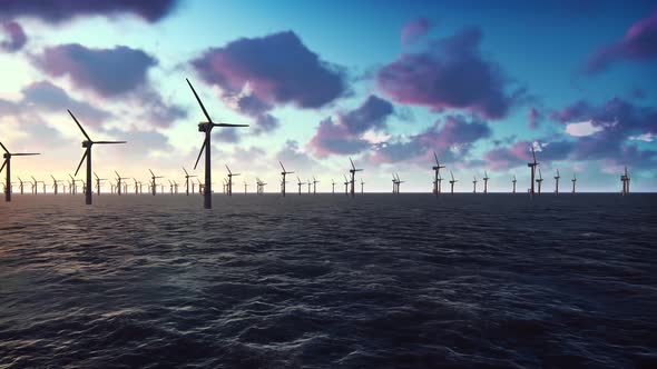 Windmill Farm at Sunrise alt