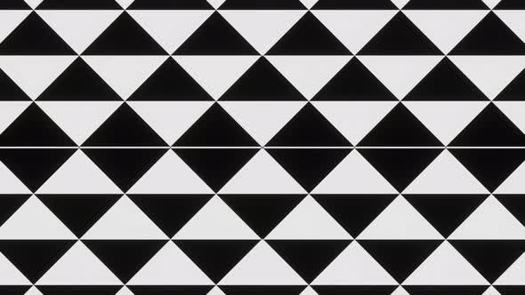 Smooth Looped Animation of Black and White Triangles and Squares alt