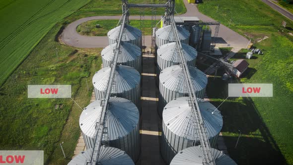 Grain Storage Silos for Grain with Hologram Sensor of Level in Galvanized Tanks alt