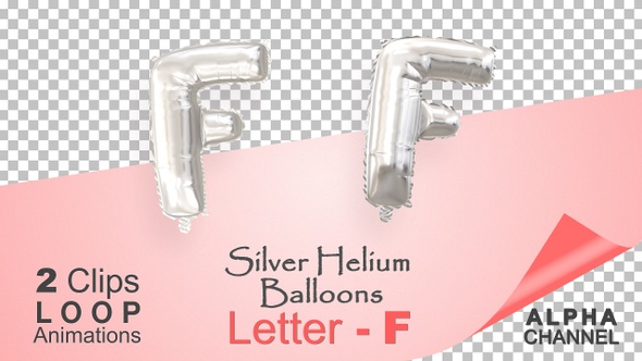 Silver Helium Balloons With Letter – F