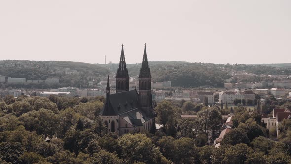 church in a city scape
