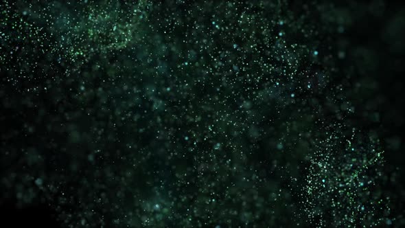 Green Liquid Particles Background
