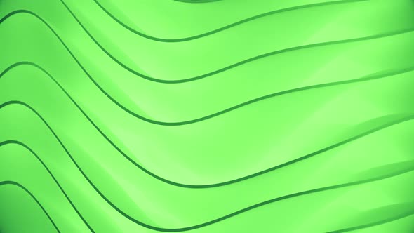 Digital Abstract Flowing Waves Green