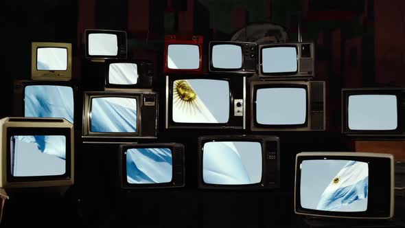 CRT Screens and the Flag of Argentina. alt