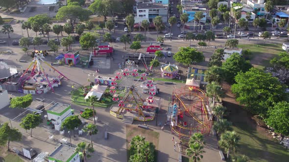 Amusement Park Aerial View