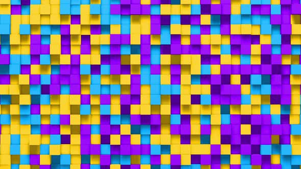 Multicolored small box cube random geometric background alt