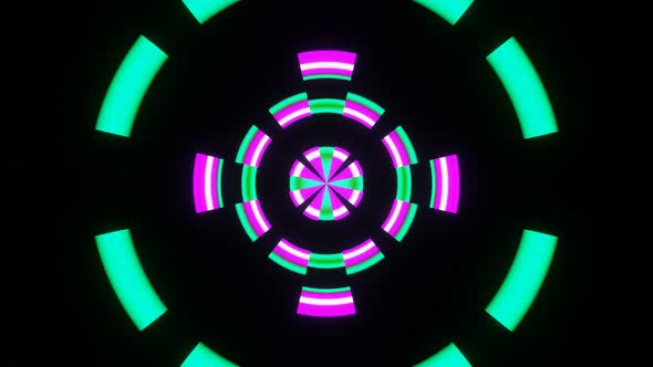 Rainbow Rays Pulsate on a Black Background alt