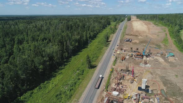 Highway Construction Aerial View alt
