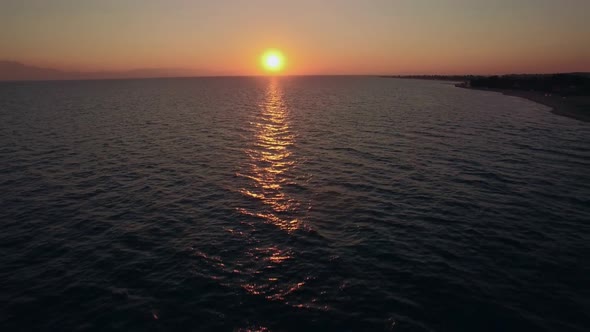 Aerial Seascape at Sunset alt