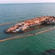 Aerial View of Tanker Stranded the Coast of Odessa Beach - VideoHive Item for Sale