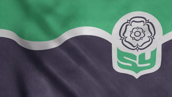 Flag of the English County of South Yorkshire in England alt