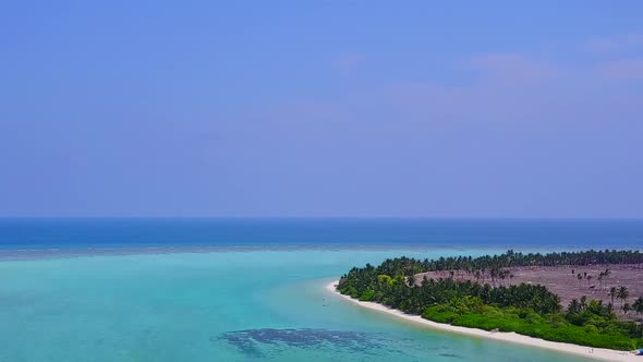 Drone aerial abstract of tropical seashore beach break by blue sea with sand background alt