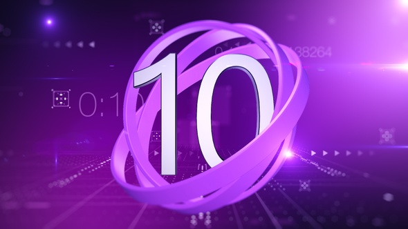 Modern Digital Countdown Timer Purple V2 alt