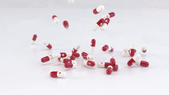  Red Cross Capsule Pills