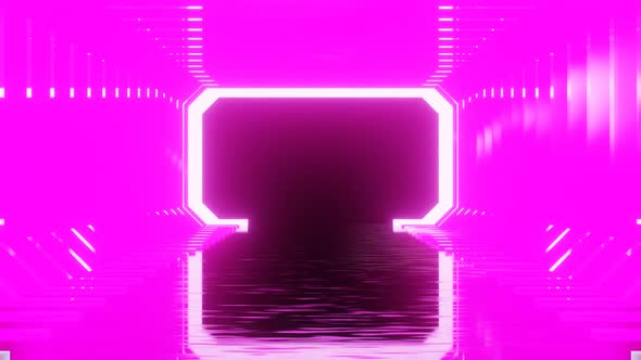 Pink Neon Animated Background Loop