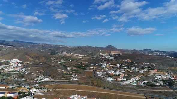 Aerial Footage of Telde in Gran Canaria Spain