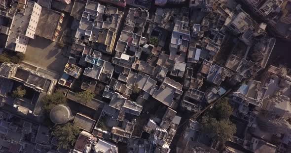 AERIAL: Udaipur city in India alt