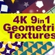 9in1 4K Geometric Textures Loops - VideoHive Item for Sale