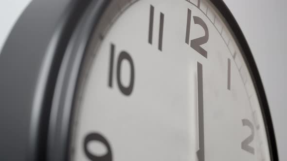 Clock Face From 10 To 12 Hours O'clock Changed Focus