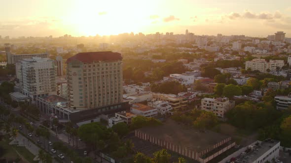 Sunset view from the city