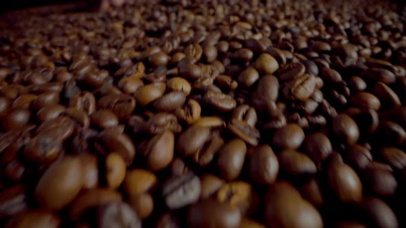 Closeup Full Hands Roasted Coffee Beans alt