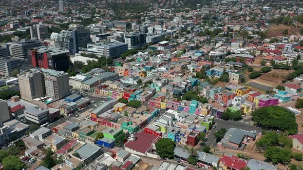 Flying Over The Bo Kaap in Cape Town South Africa alt