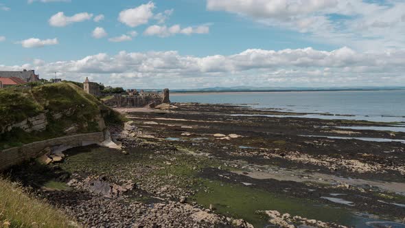 Timelapse with a sea shore in Scotland alt