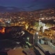 Aerial View of Night Funchal City Madeira Portugal