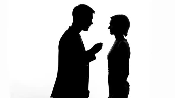 Young Woman Apologizing to Boyfriend, Relationship Problem, Misunderstanding alt