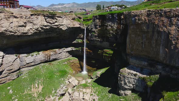 Tobot Waterfall in Dagestan Russia